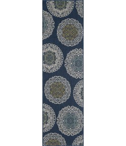 Central Oriental Haven Tremiani Bl/Gr Area Rug 2 ft. 3 in. X 7 ft. 6 in. Rectangle