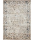 Loomaknoti Kehleigh Zayari Cream/Blue EK006 3 ft. 3 in. X 5 ft. 3 in. Rectangle Rug