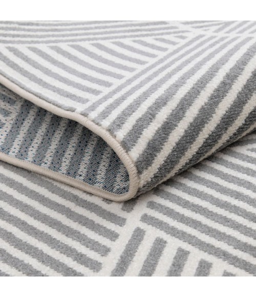 Loomaknoti Tecopa Symenia Gray/White Rug ETR10GRW12 2 ft. X 6 ft. 7” Rectangle - Rugs Town Loomaknoti Tecopa Symenia Gray/White ETR10GRW12 2 ft. X 6 ft. 7” Rectangle Rug