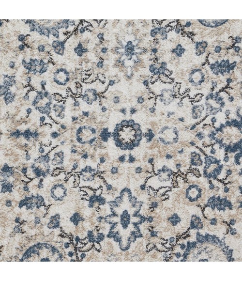 Loomaknoti Kehleigh Otindas Cream/Blue EK010 3 ft. 3 in. X 5 ft. 3 in. Rectangle Rug