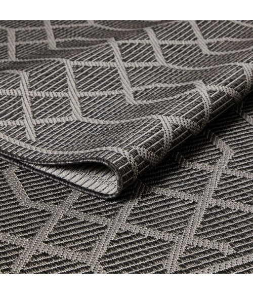 Loomaknoti Breyleigh Chendler Gray/Gray EB001 5 ft. 3 in. X 7 ft. 3 in. Rectangle Rug