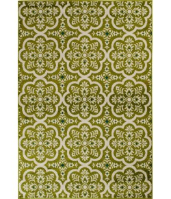 Central Oriental Tropic Contoy Leaf/Sno Area Rug 6 ft. 7 X 9 ft. 6 Rectangle