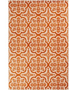 Central Oriental Tropic Contoy Sno/Tang Area Rug 6 ft. 7 X 9 ft. 6 Rectangle