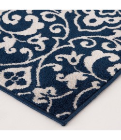 Central Oriental Tropic Mcbee Sapph/Sno Area Rug 6 ft. 7 X 9 ft. 6 Rectangle