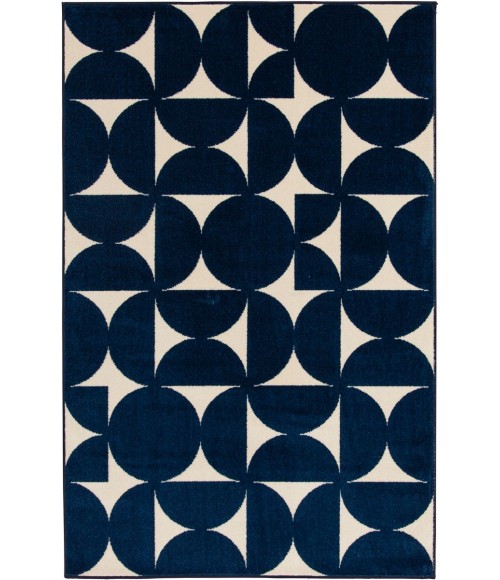 Loomaknoti Tecopa Sevella Blue/White Rug ETR07BWH20 3 ft. 3” X 5 ft. 3” Rectangle - Rugs Town Loomaknoti Tecopa Sevella Blue/White ETR07BWH20 3 ft. 3” X 5 ft. 3” Rectangle Rug