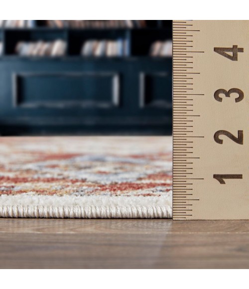 Loomaknoti Alsbrooke Amibell Orange/Red EA002 9 ft. 10 in. X 12 ft. 10 in. Rectangle Rug