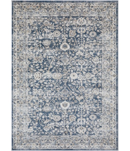 Loomaknoti Kehleigh Oviel Blue/Cream EK013 2 ft. X 3 ft. Rectangle Rug