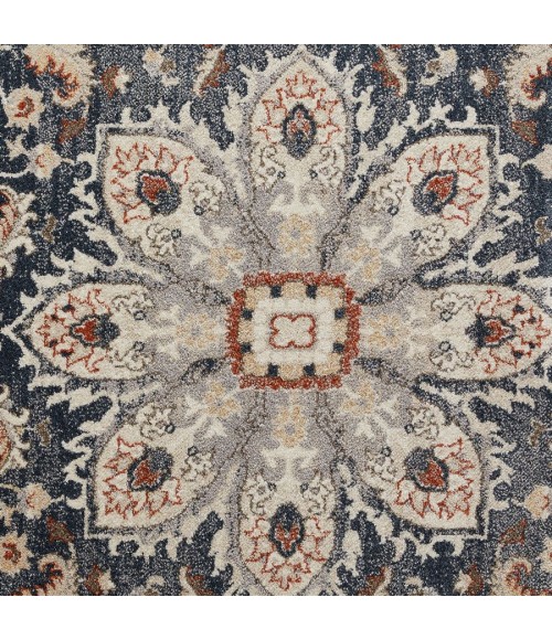 Loomaknoti Malanie Charler Blue/Beige EM002 9 ft. 10 in. X 12 ft. 10 in. Rectangle Rug