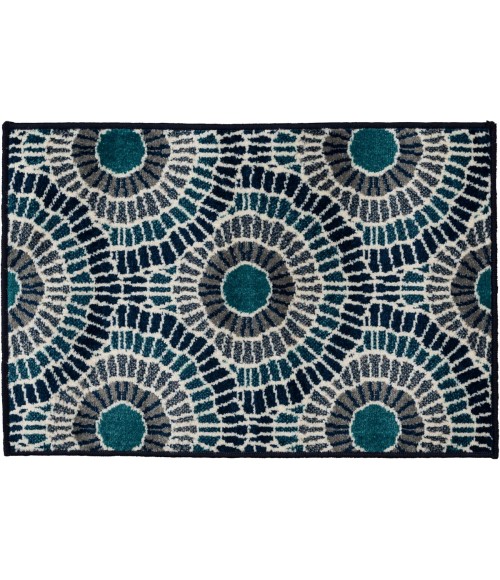 Loomaknoti Tecopa Ferley Blue/Green ETR04GB08 2 ft.  X 3 ft.  Rectangle Rug