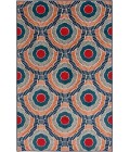 Loomaknoti Tecopa Ferley Blue/Red Rug ETR04BRE50 4 ft. X 6 ft. Rectangle - Rugs Town Loomaknoti Tecopa Ferley Blue/Red ETR04BRE50 4 ft. X 6 ft. Rectangle Rug