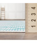 Loomaknoti Breyleigh Chendler Cream/Blue EB001 5 ft. 3 in. X 7 ft. 3 in. Rectangle Rug