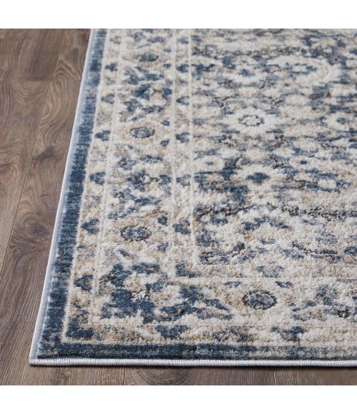 Loomaknoti Kehleigh Otindas Blue/Cream EK010 9 ft. 10 in. X 12 ft. 10 in. Rectangle Rug
