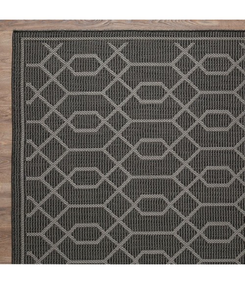 Loomaknoti Breyleigh Chendler Gray/Gray EB001 5 ft. 3 in. X 7 ft. 3 in. Rectangle Rug