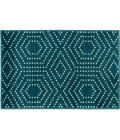 Loomaknoti Tecopa Kaharie Teal/White ETR21TEW08 2 ft. 3 in. X 3 ft. Rectangle Rug