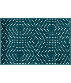 Loomaknoti Tecopa Kaharie Teal/White ETR21TEW50 4 ft. X 6 ft. Rectangle Rug