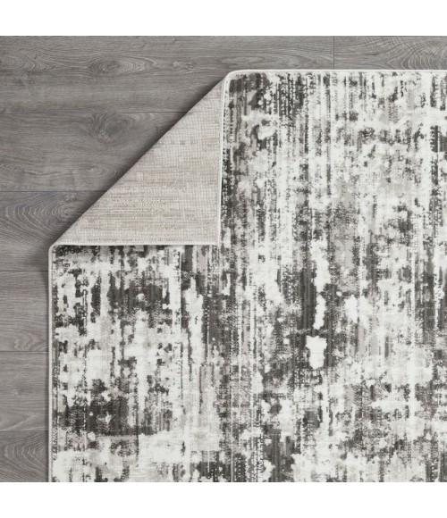 Loomaknoti Rhane Akason Gray/Cream ER009 7 ft. 10 in. X 9 ft. 10 in. Rectangle Rug