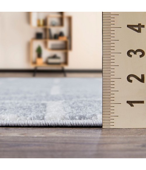 Loomaknoti Kissandrah Beraddo Gray/Cream EKI003 4 ft. X 6 ft. Rectangle Rug