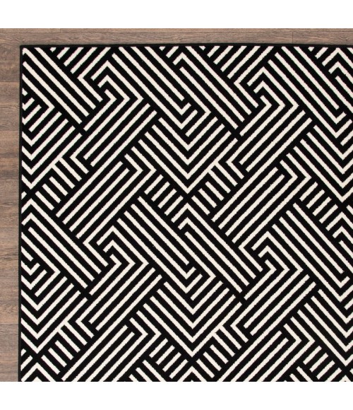Loomaknoti Tecopa Trenten Black/White Rug ETR12BLW85 9 ft. 10 in. X 12 ft. 10 in. Rectangle - Rugs Town Loomaknoti Tecopa Trenten Black/White ETR12BLW85 9 ft. 10 in. X 12 ft. 10 in. Rectangle Rug