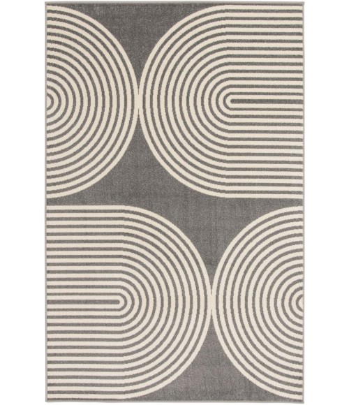 Loomaknoti Tecopa Milburm Gray/White Rug ETR05GRW12 2 ft. X 6 ft. 7” Rectangle - Rugs Town Loomaknoti Tecopa Milburm Gray/White ETR05GRW12 2 ft. X 6 ft. 7” Rectangle Rug