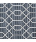 Loomaknoti Breyleigh Chendler Blue/Cream EB001 5 ft. 3 in. X 7 ft. 3 in. Rectangle Rug