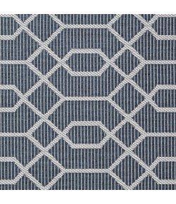 Loomaknoti Breyleigh Chendler Blue/Cream EB001 5 ft. 3 in. X 7 ft. 3 in. Rectangle Rug