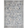 Loomaknoti Kehleigh Otindas Cream/Blue EK010 5 ft. 3 in. X 7 ft. 3 in. Rectangle Rug