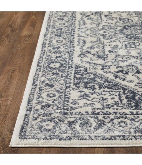 Loomaknoti Carleigh Armili Blue/Cream Rug ECW002 6 ft. 7 in. X 9 ft. 2 in. Rectangle - Rugs Town Loomaknoti Carleigh Armili Blue/Cream ECW002 6 ft. 7 in. X 9 ft. 2 in. Rectangle Rug