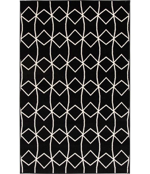 Loomaknoti Tecopa Tamariez Black/White ETR11BLW50 4 ft.  X 6 ft.  Rectangle Rug
