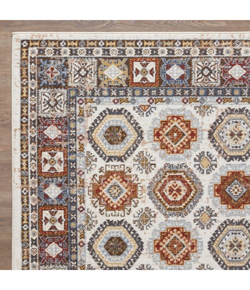 Loomaknoti Alsbrooke Delary Cream/Beige EA005 7 ft. 10 in. X 9 ft. 10 in. Rectangle Rug