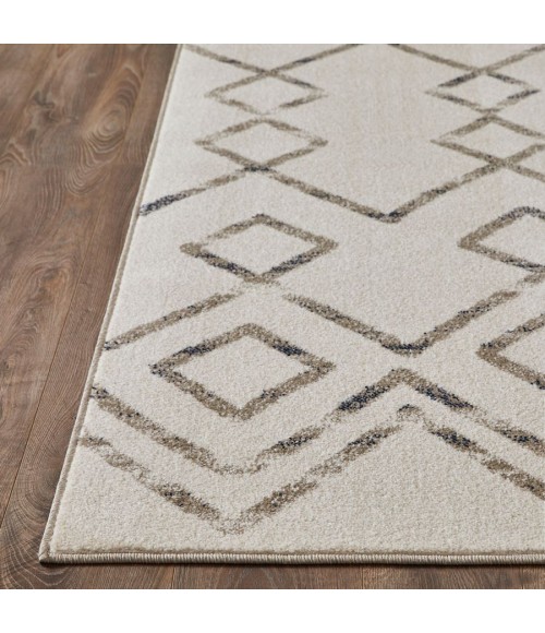 Loomaknoti Taytum Rocey White/Gray ET001 3 ft. 3 in. X 5 ft. 3 in. Rectangle Rug