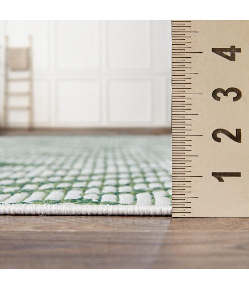 Loomaknoti Breyleigh Calitrah Cream/Green EB005 2 ft. X 3 ft. Rectangle Rug