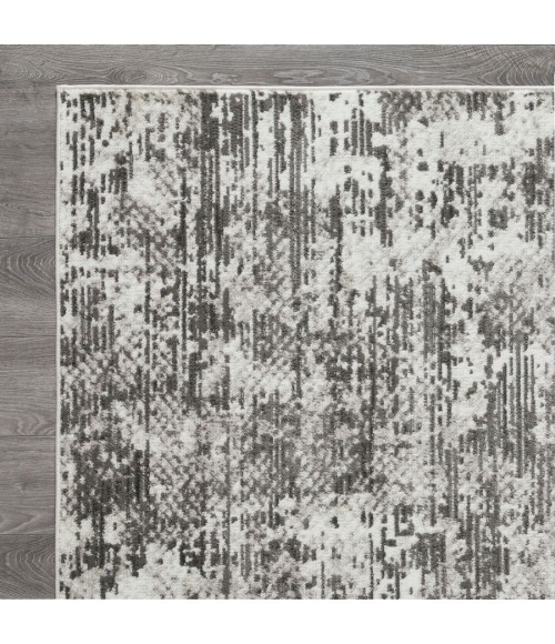 Loomaknoti Rhane Afrey Gray/Cream Rug ER008 6 ft. 7” X 9 ft. 2” Rectangle - Rugs Town Loomaknoti Rhane Afrey Gray/Cream ER008 6 ft. 7” X 9 ft. 2” Rectangle Rug