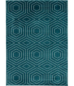 Loomaknoti Tecopa Kaharie Teal/White ETR21TEW85 9 ft. 10 in. X 12 ft. 10 in. Rectangle Rug