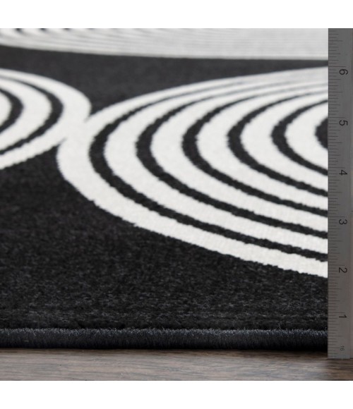 Loomaknoti Tecopa Milburm Black/White Rug ETR05BLW20 3 ft. 3” X 5 ft. 3” Rectangle - Rugs Town Loomaknoti Tecopa Milburm Black/White ETR05BLW20 3 ft. 3” X 5 ft. 3” Rectangle Rug