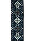 Loomaknoti Tecopa Turberry Blue/White Rug ETR16BWH12 2 ft. X 6 ft. 7” Rectangle - Rugs Town Loomaknoti Tecopa Turberry Blue/White ETR16BWH12 2 ft. X 6 ft. 7” Rectangle Rug