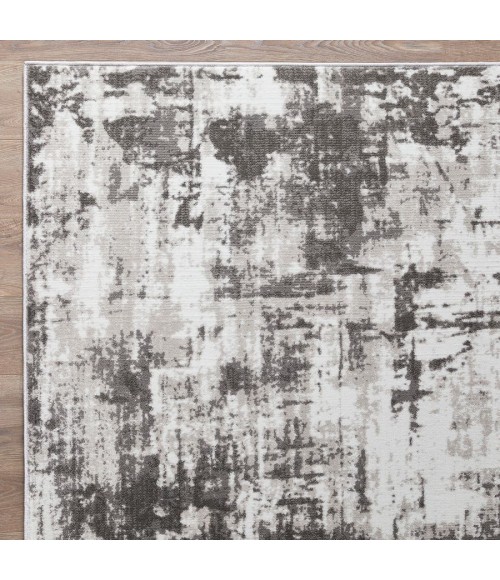 Loomaknoti Rhane Vearali Gray/Cream ER002 9 ft. 10 in. X 12 ft. 10 in. Rectangle Rug