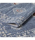 Loomaknoti Alsbrooke Temarnie Blue/Cream EA007 6 ft. 7 in. X 9 ft. 2 in. Rectangle Rug