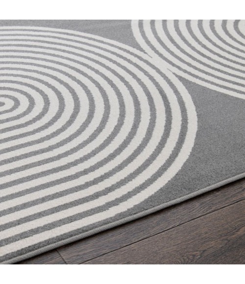 Loomaknoti Tecopa Milburm Gray/White Rug ETR05GRW12 2 ft. X 6 ft. 7” Rectangle - Rugs Town Loomaknoti Tecopa Milburm Gray/White ETR05GRW12 2 ft. X 6 ft. 7” Rectangle Rug