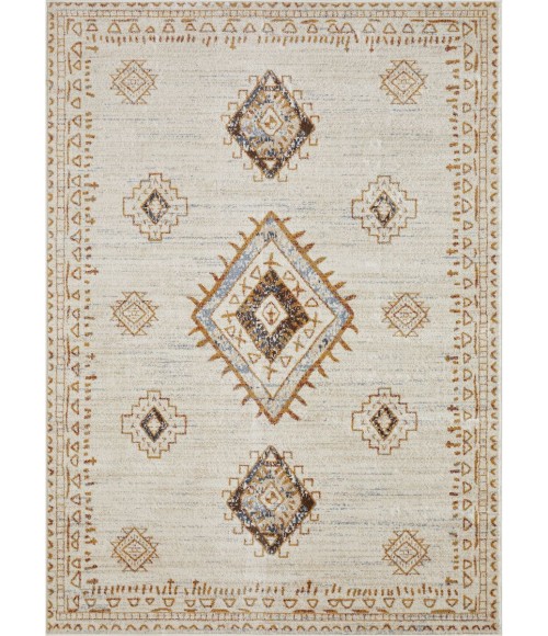 Loomaknoti Alsbrooke Temarnie Cream/Beige EA007 6 ft. 7 in. X 9 ft. 2 in. Rectangle Rug
