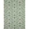 Loomaknoti Breyleigh Calitrah Cream/Green EB005 5 ft. 3 in. X 7 ft. 3 in. Rectangle Rug