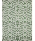 Loomaknoti Breyleigh Calitrah Cream/Green EB005 5 ft. 3 in. X 7 ft. 3 in. Rectangle Rug