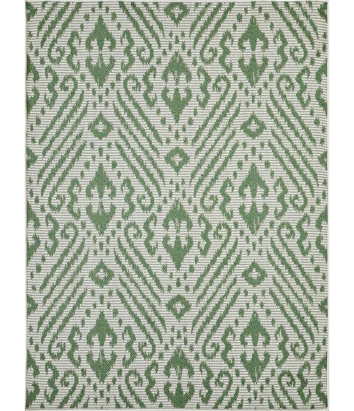 Loomaknoti Breyleigh Calitrah Cream/Green EB005 5 ft. 3 in. X 7 ft. 3 in. Rectangle Rug