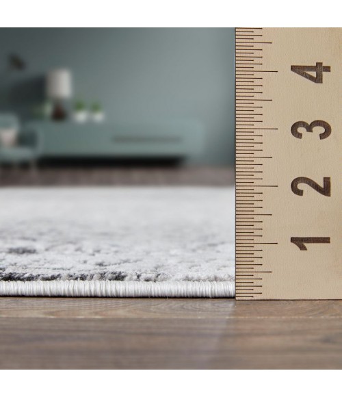 Loomaknoti Aysal Athna Gray/Cream EAY003 4 ft. X 6 ft. Rectangle Rug