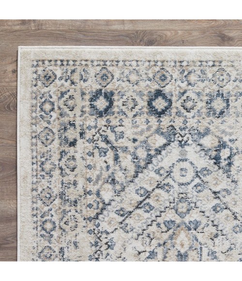 Loomaknoti Kehleigh Avnorie Cream/Blue Rug EK012 9 ft. 10 in. X 12 ft. 10 in. Rectangle - Rugs Town Loomaknoti Kehleigh Avnorie Cream/Blue EK012 9 ft. 10 in. X 12 ft. 10 in. Rectangle Rug