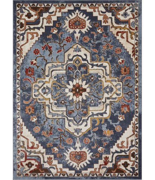 Loomaknoti Alsbrooke Zailorn Blue/Cream EA006 9 ft. 10 in. X 12 ft. 10 in. Rectangle Rug
