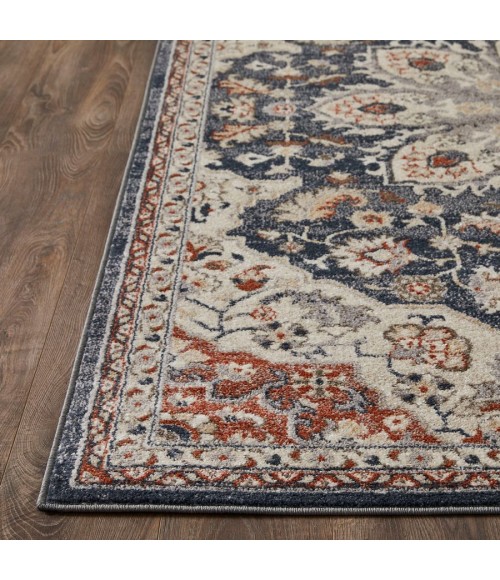 Loomaknoti Malanie Charler Blue/Beige EM002 9 ft. 10 in. X 12 ft. 10 in. Rectangle Rug