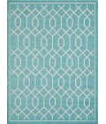 Loomaknoti Breyleigh Chendler Teal/Cream EB001 5 ft. 3 in. X 7 ft. 3 in. Rectangle Rug