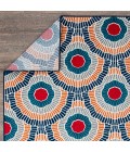 Loomaknoti Tecopa Ferley Blue/Red Rug ETR04BRE50 4 ft. X 6 ft. Rectangle - Rugs Town Loomaknoti Tecopa Ferley Blue/Red ETR04BRE50 4 ft. X 6 ft. Rectangle Rug