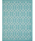 Loomaknoti Breyleigh Chendler Teal/Cream EB001 5 ft. 3 in. X 7 ft. 3 in. Rectangle Rug