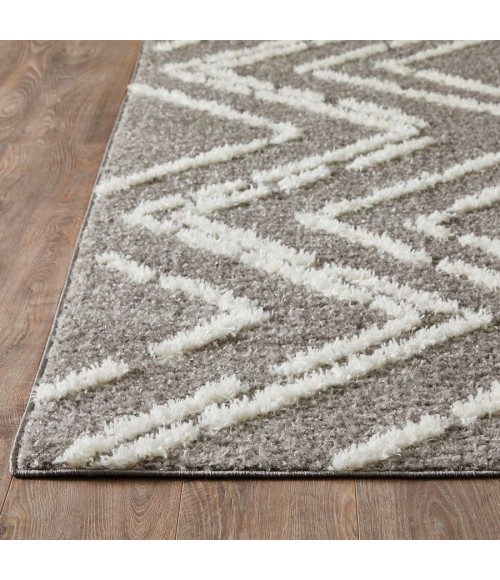 Loomaknoti Vemoa Armeley Gray/Cream EV004 7 ft. 10 in. X 9 ft. 10 in. Rectangle Rug
